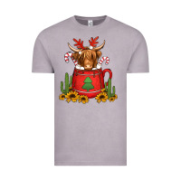 Vintage Zinc hot coco christmas highland cow Vintage Tee - Jasminsmagicworld
