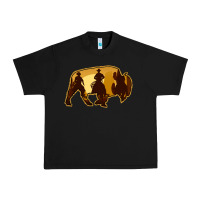Black Bison Silhouette Cowboy Urban Heavy Tee - Bettercallsaul
