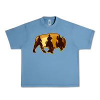 Pebble Blue Bison Silhouette Cowboy Urban Heavy Tee - Bettercallsaul