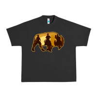 Pigment Black Bison Silhouette Cowboy Urban Heavy Tee - Bettercallsaul
