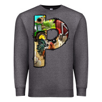 Charcoal Heather farm life alphabet lowercase letters p Premium Sweatshirt - BundleAndBundleShop