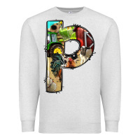 Oatmeal Heather farm life alphabet lowercase letters p Premium Sweatshirt - BundleAndBundleShop