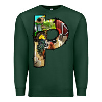 Sports Green farm life alphabet lowercase letters p Premium Sweatshirt - BundleAndBundleShop