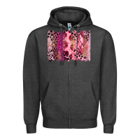Charcoal Heather breast cancer brushstroke Zipper Hoodie - FaDigitalArtStudio