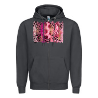 Smoke breast cancer brushstroke Zipper Hoodie - FaDigitalArtStudio