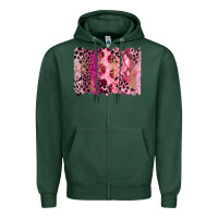 Sports Green breast cancer brushstroke Zipper Hoodie - FaDigitalArtStudio