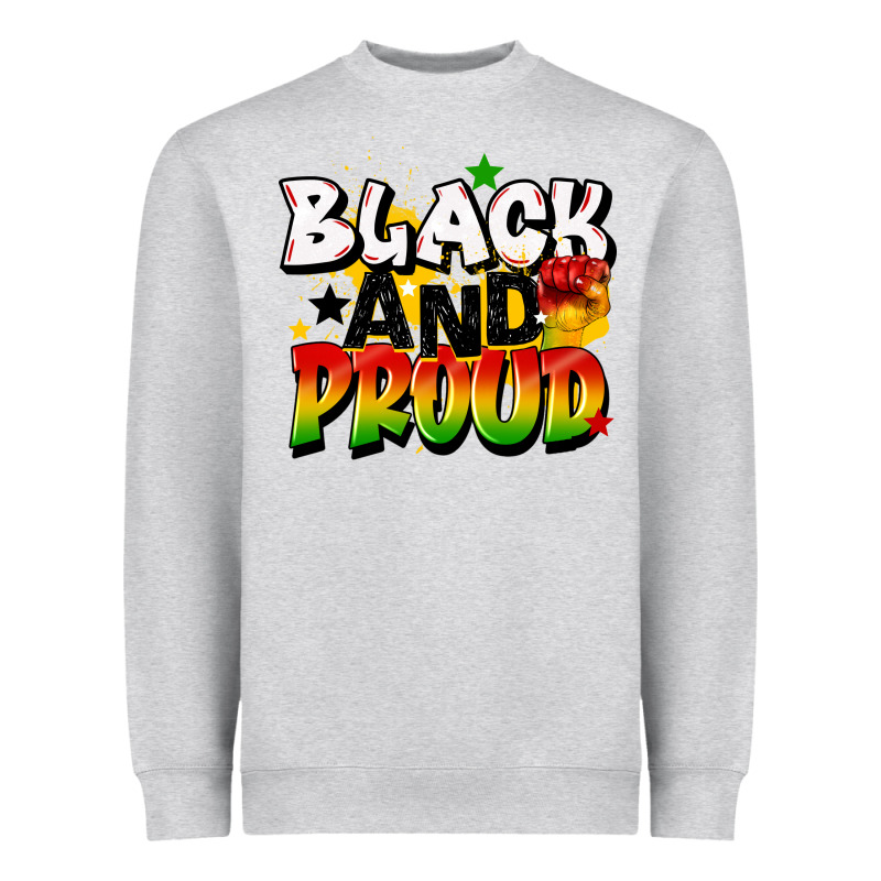 Black And Proud Heavyweight Sweatshirt by CowGirlArtShop | Teevron