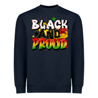 Navy black and proud Heavyweight Sweatshirt - CowGirlArtShop