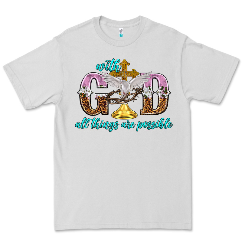 With God All Things Are Possible Premium Tee by NancyCooperArtShop | Teevron