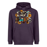 Plum Cat  Mama Heavyweight Hoodie - FaDigitalArtStudio