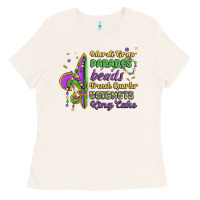Bone mardi gras parades beads french quarter beignets k Ladies Tee - MaliasSmallBusiness