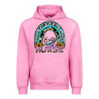Fuchsia Pink nurse rainbow Urban Hoodie - SublimationCraftShop