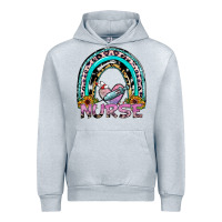 Heather Grey nurse rainbow Urban Hoodie - SublimationCraftShop