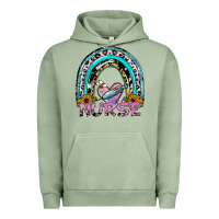 Pigment Oil Green nurse rainbow Urban Hoodie - SublimationCraftShop