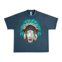 Midnight Navy simmental indian headdress Urban Heavy Tee - JahusDesignShop