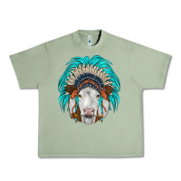 Oil Green simmental indian headdress Urban Heavy Tee - JahusDesignShop