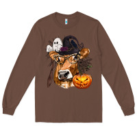 Chestnut Boo Heifer Cow Halloween Long Sleeve Tee - texasbilliewilder