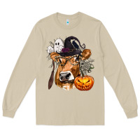 Mushroom Boo Heifer Cow Halloween Long Sleeve Tee - texasbilliewilder