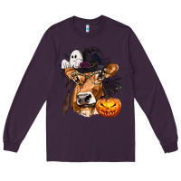 Plum Boo Heifer Cow Halloween Long Sleeve Tee - texasbilliewilder