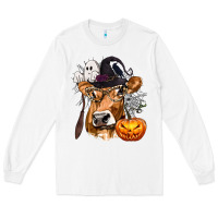 White Boo Heifer Cow Halloween Long Sleeve Tee - texasbilliewilder