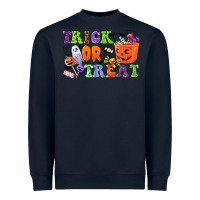 Navy trick or treat Heavyweight Sweatshirt - CowGirlArtShop