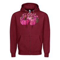 Burgundy Cancer Pumpkins Zipper Hoodie - FaDigitalArtStudio