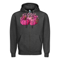 Charcoal Heather Cancer Pumpkins Zipper Hoodie - FaDigitalArtStudio