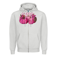 Dove Grey Cancer Pumpkins Zipper Hoodie - FaDigitalArtStudio