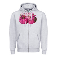Heather Grey Cancer Pumpkins Zipper Hoodie - FaDigitalArtStudio