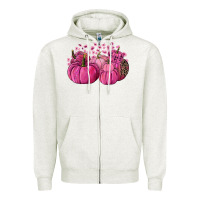 Oatmeal Heather Cancer Pumpkins Zipper Hoodie - FaDigitalArtStudio