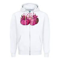 White Cancer Pumpkins Zipper Hoodie - FaDigitalArtStudio