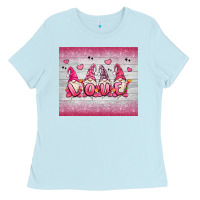 Baby Blue valentine's day gnomes Ladies Tee - MaliasSmallBusiness