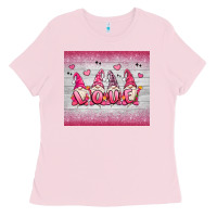 Bubblegum Pink valentine's day gnomes Ladies Tee - MaliasSmallBusiness