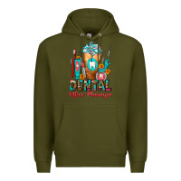 Army Green Dental Office Manager cold drink frappe Premium Hoodie - FaDigitalArtStudio