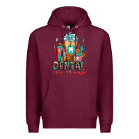 Burgundy Dental Office Manager cold drink frappe Premium Hoodie - FaDigitalArtStudio