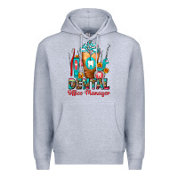 Heather Grey Dental Office Manager cold drink frappe Premium Hoodie - FaDigitalArtStudio