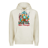 Oatmeal Heather Dental Office Manager cold drink frappe Premium Hoodie - FaDigitalArtStudio