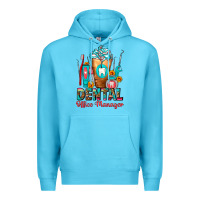 Ocean Blue Dental Office Manager cold drink frappe Premium Hoodie - FaDigitalArtStudio