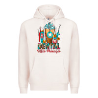 Pale Pink Dental Office Manager cold drink frappe Premium Hoodie - FaDigitalArtStudio