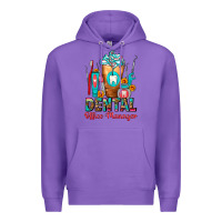 Purple Dental Office Manager cold drink frappe Premium Hoodie - FaDigitalArtStudio