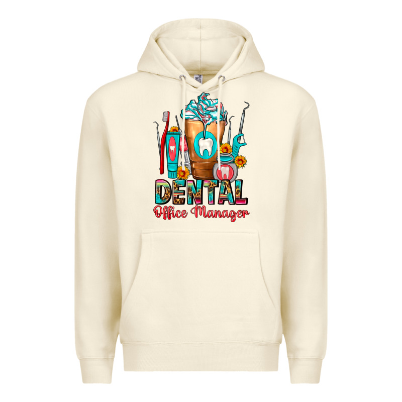 Dental Office Manager Cold Drink Frappe Premium Hoodie by FaDigitalArtStudio | Teevron
