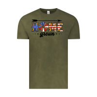 Vintage Olive home grown american flag windmill Vintage Tee - Jasminsmagicworld