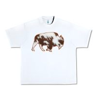 White Cowhide Bison Silhouette Urban Heavy Tee - Bettercallsaul