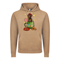 Vintage Coffee Christmas coffee cup with Labrador Vintage Hoodie - RanaPortraitStore