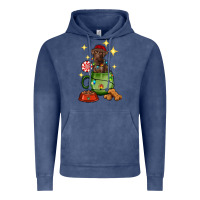 Vintage Denim Christmas coffee cup with Labrador Vintage Hoodie - RanaPortraitStore