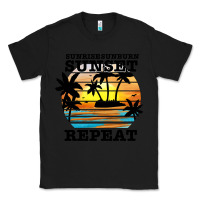 Black sunrise sunburn sunset repeat Classic Tee - JahusDesignShop