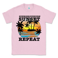 Bubblegum Pink sunrise sunburn sunset repeat Classic Tee - JahusDesignShop