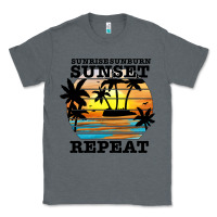 Charcoal Heather sunrise sunburn sunset repeat Classic Tee - JahusDesignShop