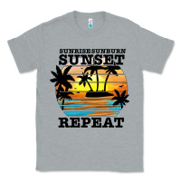 Heather Grey sunrise sunburn sunset repeat Classic Tee - JahusDesignShop