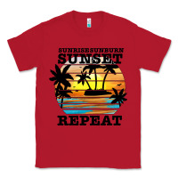 Red sunrise sunburn sunset repeat Classic Tee - JahusDesignShop